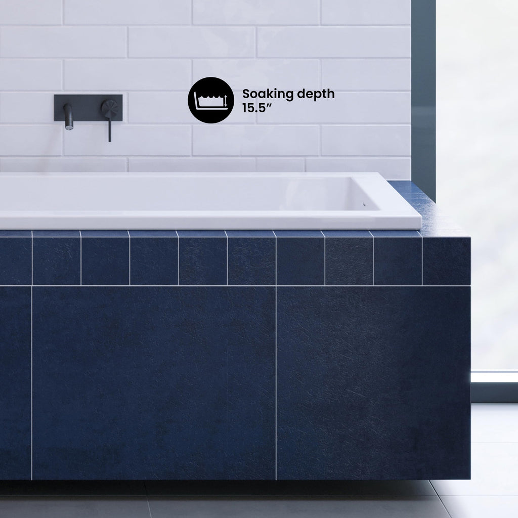 Swiss Madison Voltaire 66" x 36" Reversible Drain Drop-In Bathtub