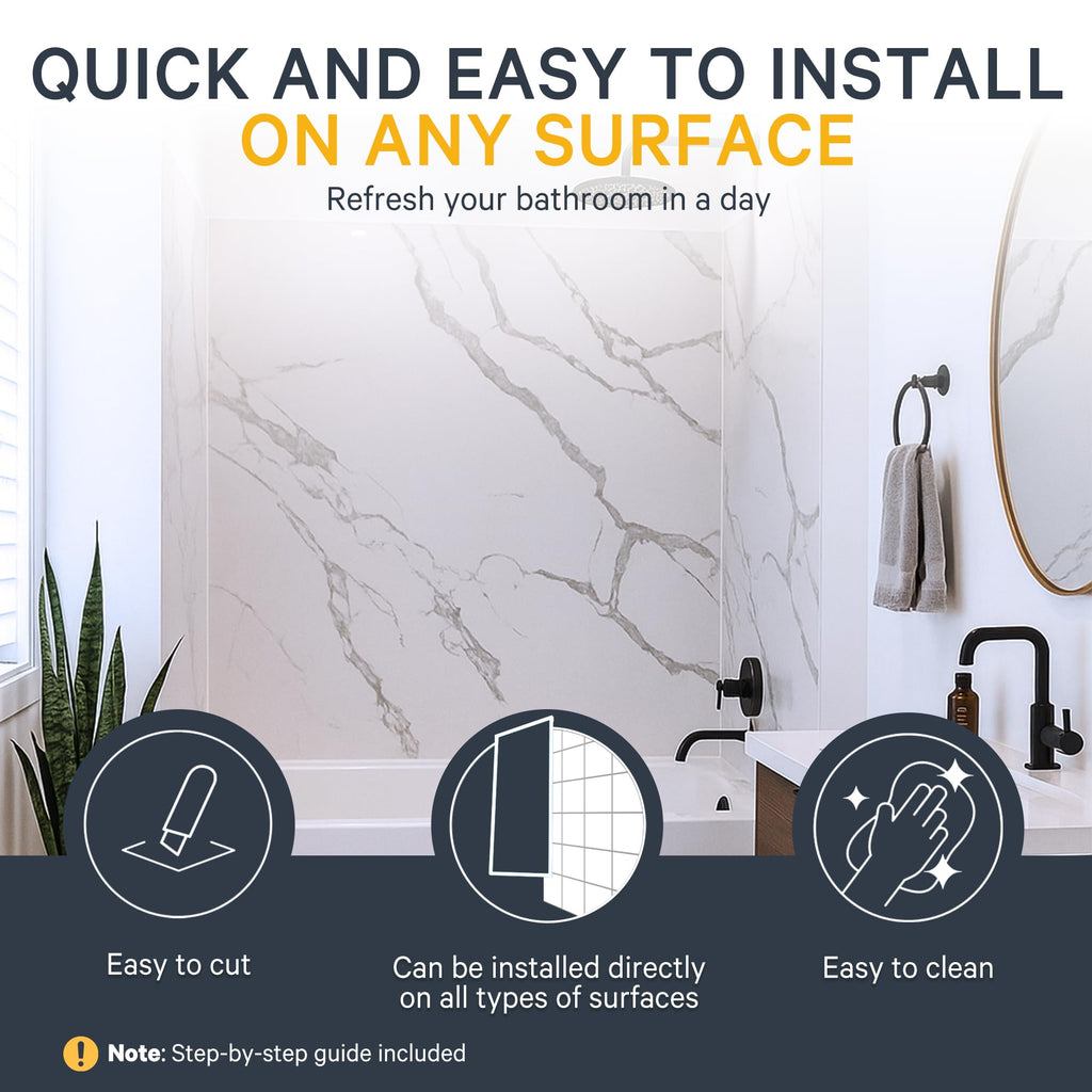 Bathtub Surround Kits - Waterproof Wall Panels - 60''32"60'' - Basalt