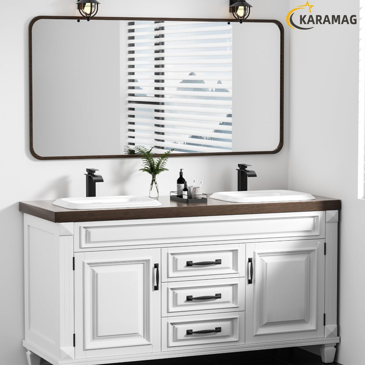 19 Inch Drop In Bathroom Vessel Sink with Overflow Rectangle White