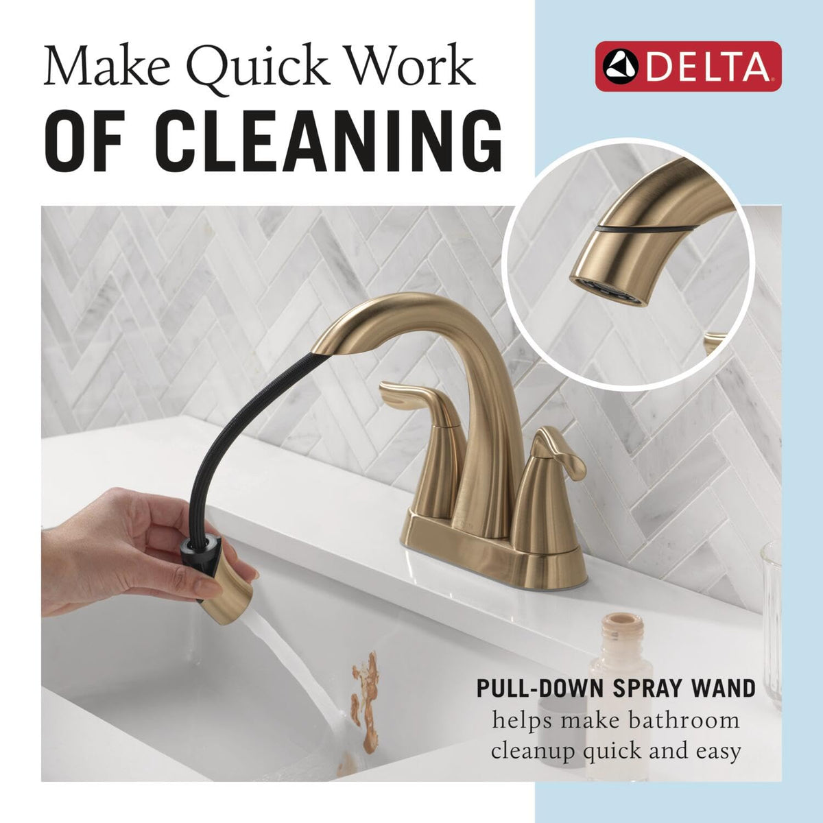 Delta Arvo Centerset Bathroom Faucet, Brushed Nickel 2-Handle Bathroom Faucet, Delta Bathroom Sink Faucet, Brushed Nickel 3-Hole Bathroom Faucet, Spotshield Stainless 25840LF-SS