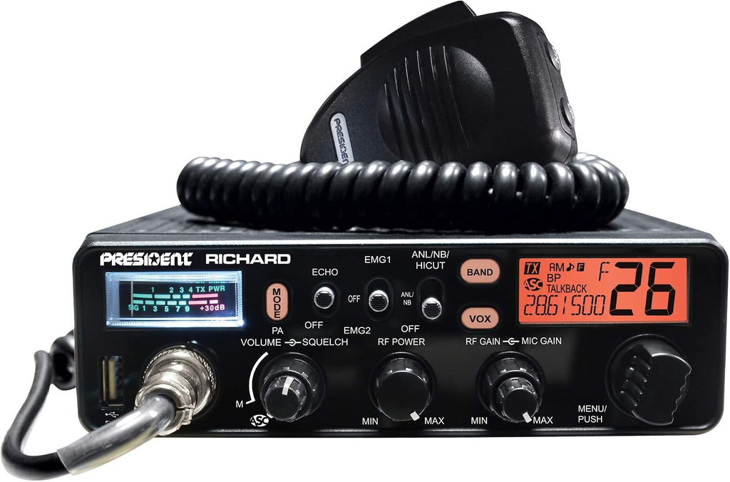 President Richard 10Meter Amateur Radio Service 28 to 29.7MHz