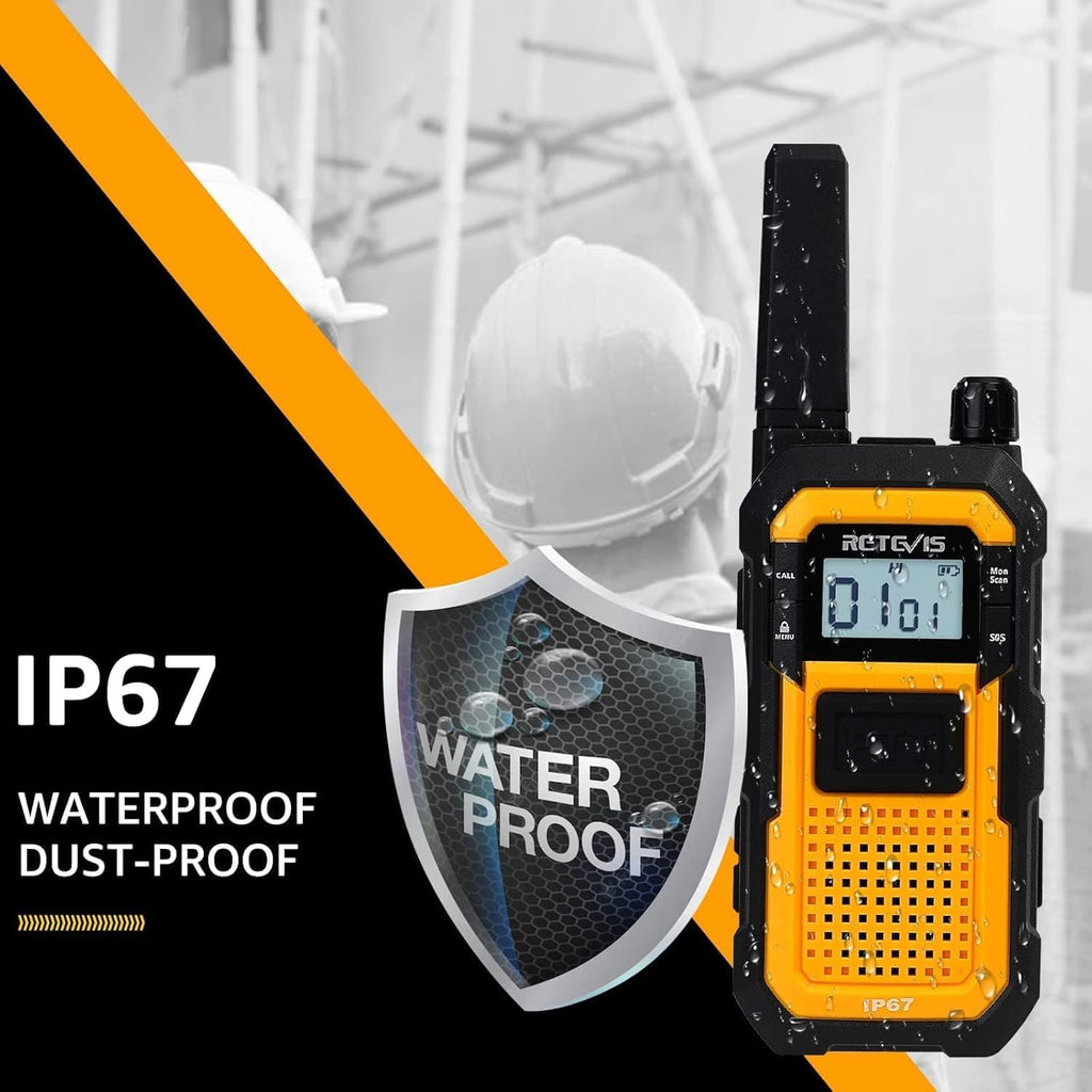 Retevis RB48 Military-Standard & IP67 Waterproof Walkie Talkies Long Range