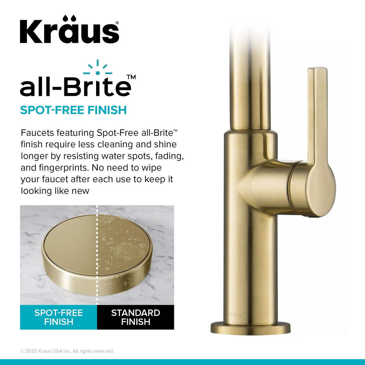 KRAUS Spot Free Stainless Steel Pull Down Kitchen Faucet KPF-2820SFS