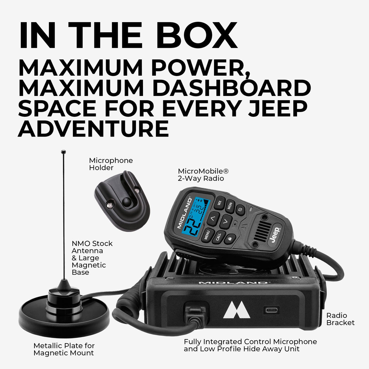Midland MXT500 50W IP66 MicroMobile GMRS Two-Way Radio