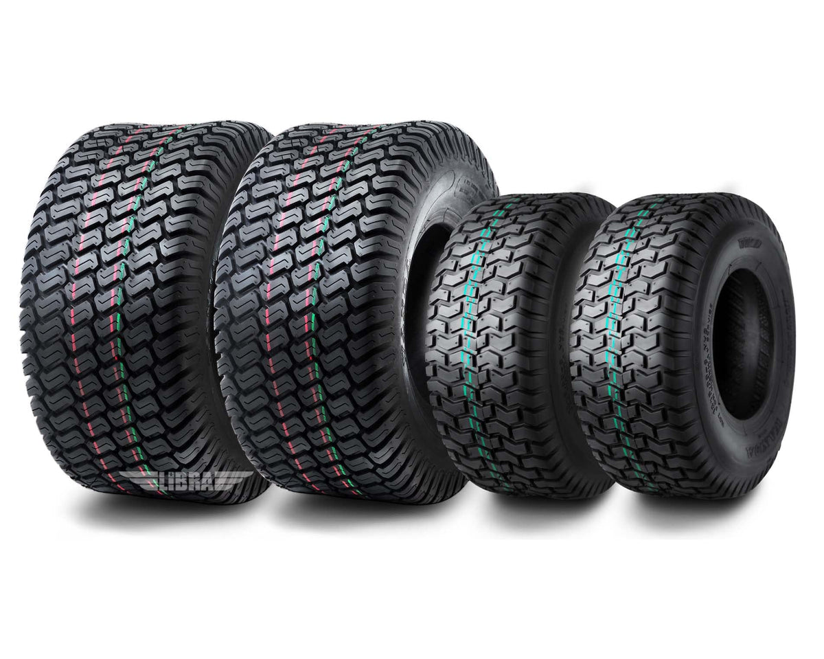 WANDA 4PC Lawn Mower Turf Tires 15x6-6 Front & 20x10-8 Rear 4PR-13016/13040