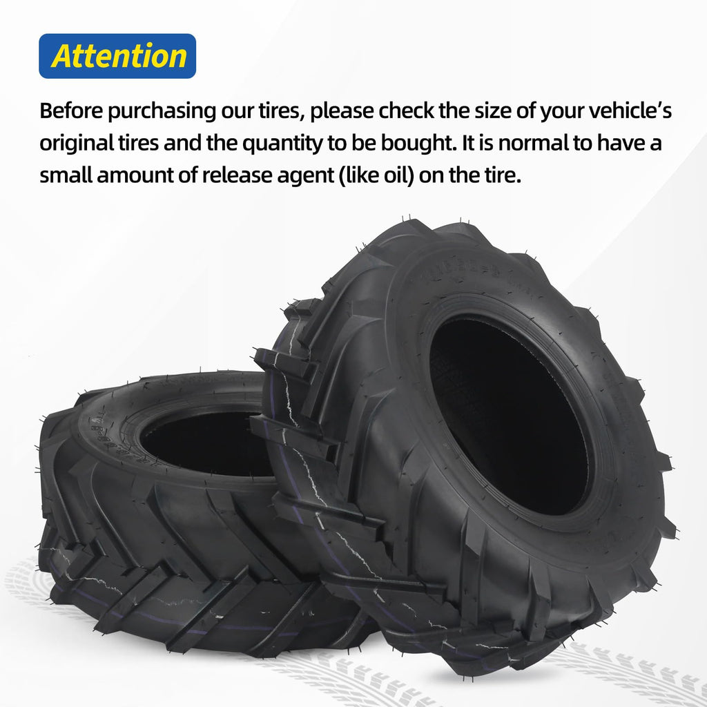 GICOOL 20x10.00-8 Ag Lug High-Traction Lawn Mower Tubeless Tire, 4 Ply