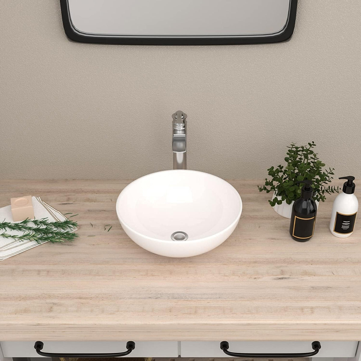Mocoloo Bathroom Sink Undermount 22"x16" White Rectangle Porcelain Sink with Vertical Sides and Overflow Drain Under Counter Mount Ceramic Lavatory Vanity Sinks for Bathroom Interior Size 19 x 13