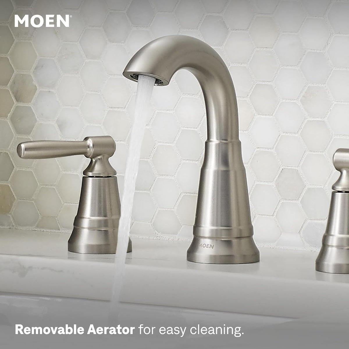 Moen 84972SRN Halle Spot Resist Brushed Nickel Widespread Faucet