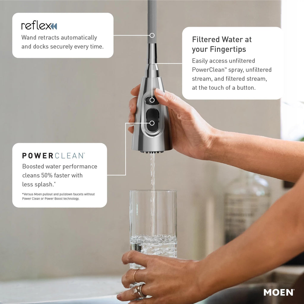 Moen Weymouth Oil Rubbed Bronze Motionsense Wave Touchless Kitchen Faucet, Traditional Spring Kitchen Sink Faucet with Pulldown Sprayer and Hands-Free Sensor, S73104EWORB