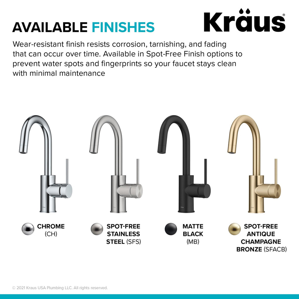 KRAUS Purita 100% Lead-Free Kitchen Water Filter Faucet in Spot Free Antique Champagne Bronze, FF-100SFACB