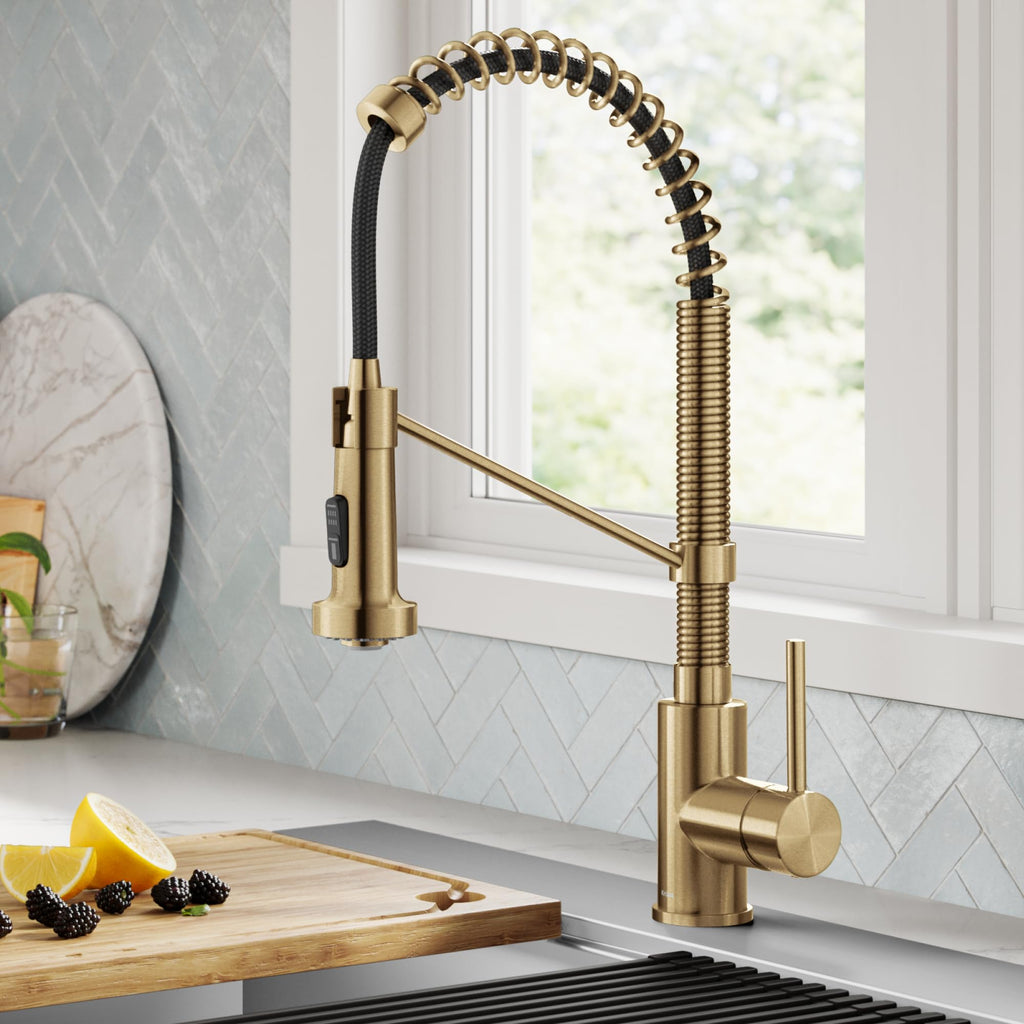 KRAUS Chrome 18.75 in Commercial Pull Down Kitchen Faucet KPF-1610CH