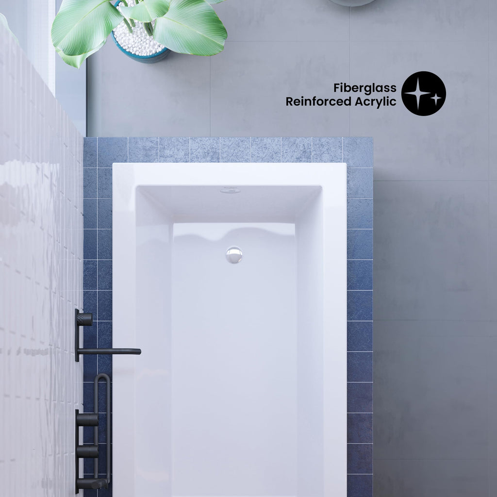 Swiss Madison Voltaire 66" x 36" Reversible Drain Drop-In Bathtub