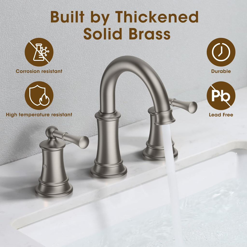 Gold Bathroom Faucet,Bathroom Faucet 3 Hole,Bathroom Sink Faucet