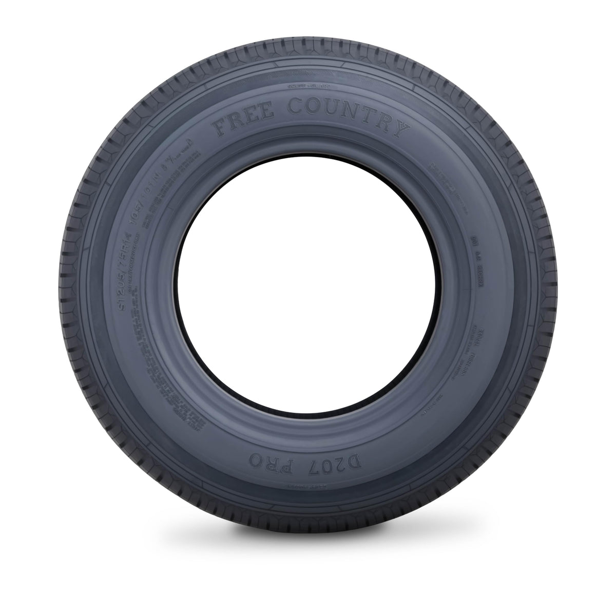 Free Country ST205/75R15 Prem Trailer Tires 8PR LR D 107N w/Scuff Guard, S2