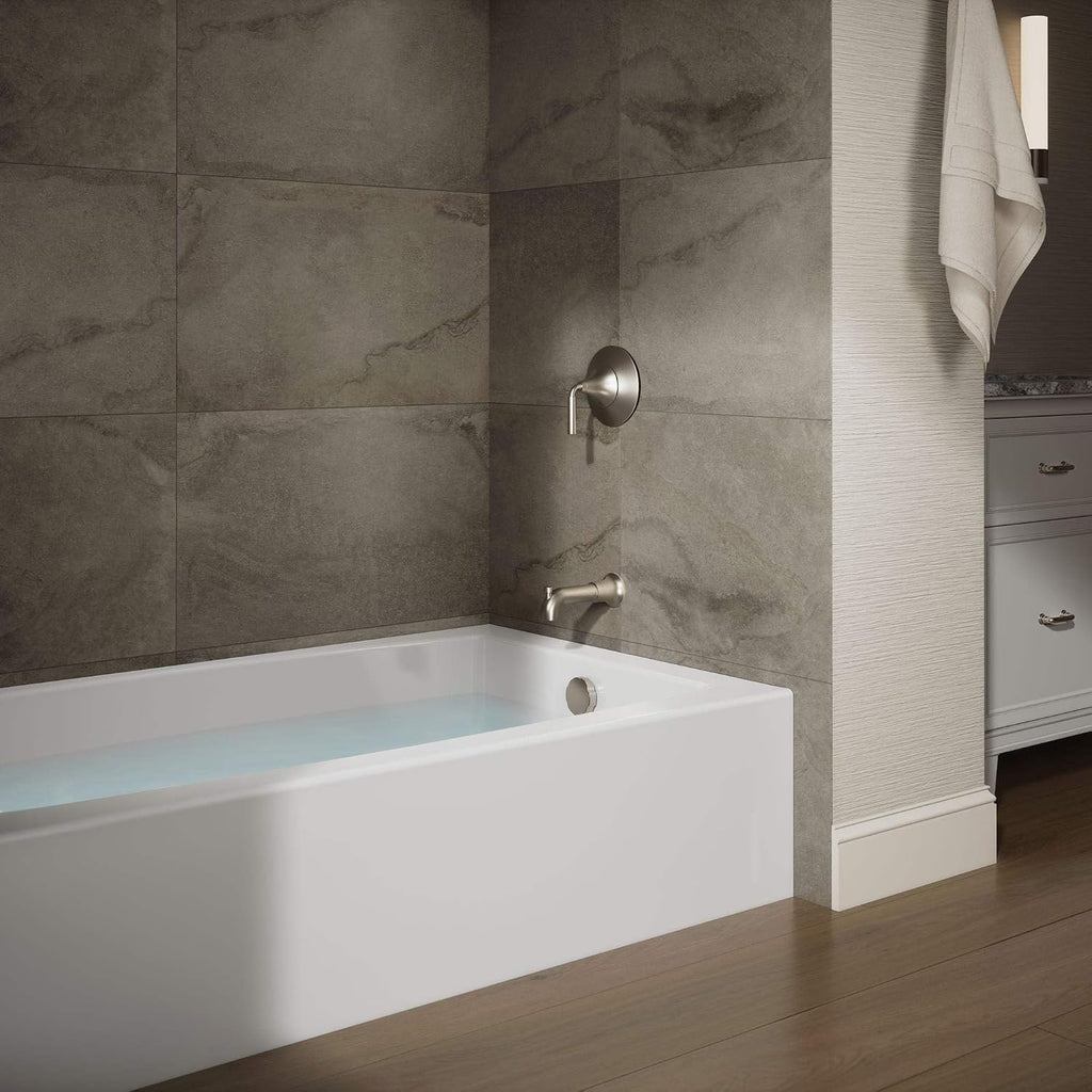Kohler K-26107-RA-0 Entity 60" x 36" Alcove Bath, Right Drain, White