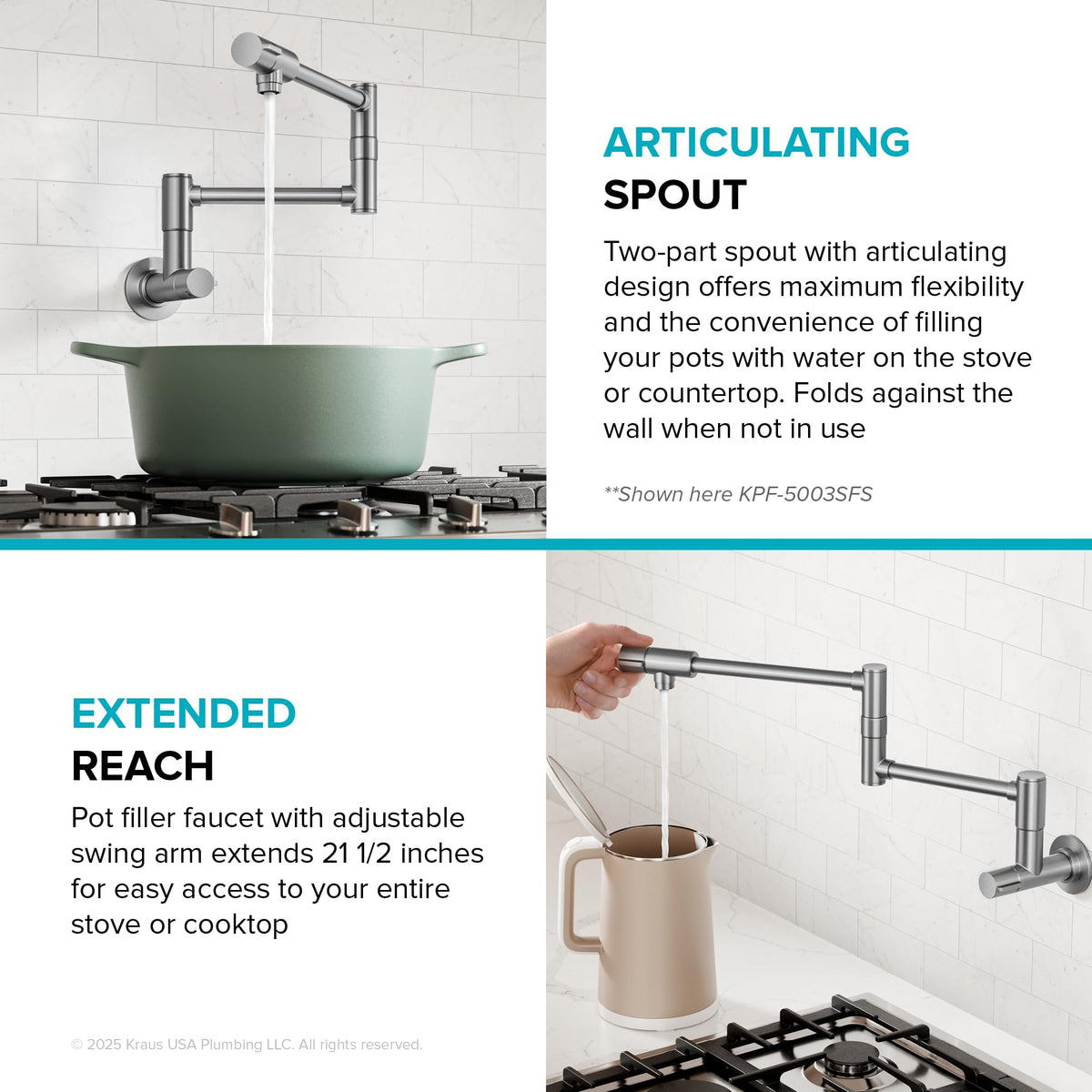 KRAUS Chrome 18.75 in Commercial Pull Down Kitchen Faucet KPF-1610CH