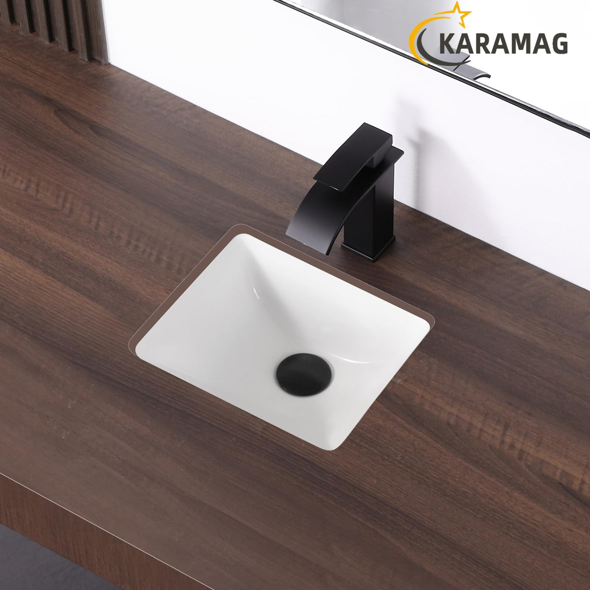 27 Inch Undermount Bathroom Sink with Overflow Rectangle Sinks