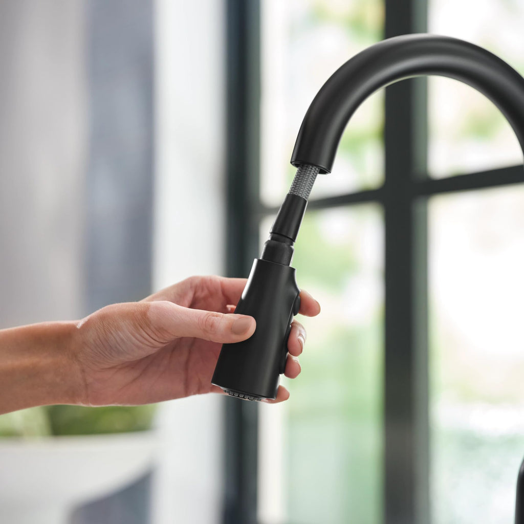 Moen Orivesi Stainless Pulldown Kitchen Faucet with Power Boost, Transitional Kitchen Faucet, One-Handle Single Hole High Arc, Easy Installation, Spot Resist Finish, 87891SRS