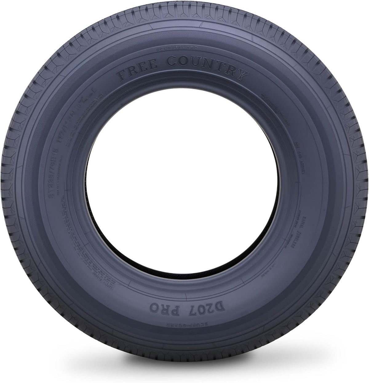 FREE COUNTRY Trailer Tire ST225/75R15 Radial 10PR LR E 117N w/Scuff Guard