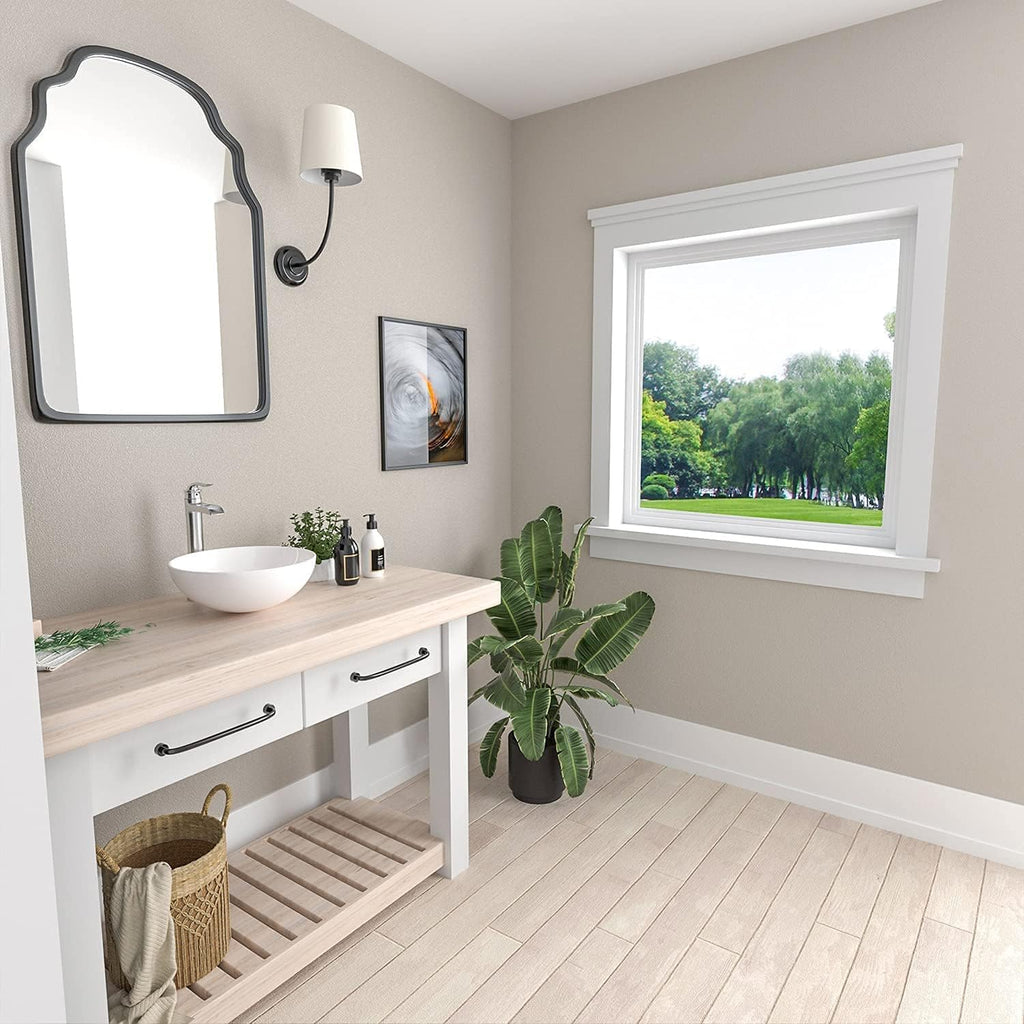 Mocoloo Bathroom Sink Undermount 22"x16" White Rectangle Porcelain Sink with Vertical Sides and Overflow Drain Under Counter Mount Ceramic Lavatory Vanity Sinks for Bathroom Interior Size 19 x 13