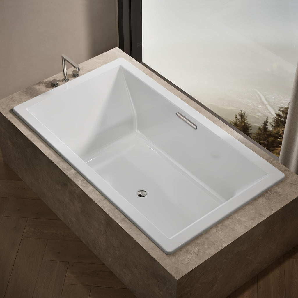 Kohler 1137-0 UnderscoreÂ® 72" x 42" drop-in bath, White