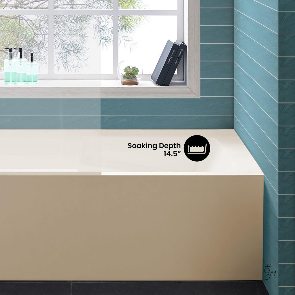 Voltaire 60" x 32" Right-Hand Drain Alcove Bathtub with Apron