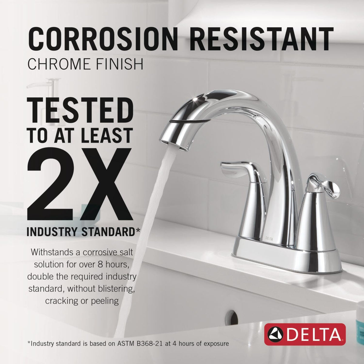 Delta Arvo Centerset Bathroom Faucet, Brushed Nickel 2-Handle Bathroom Faucet, Delta Bathroom Sink Faucet, Brushed Nickel 3-Hole Bathroom Faucet, Spotshield Stainless 25840LF-SS