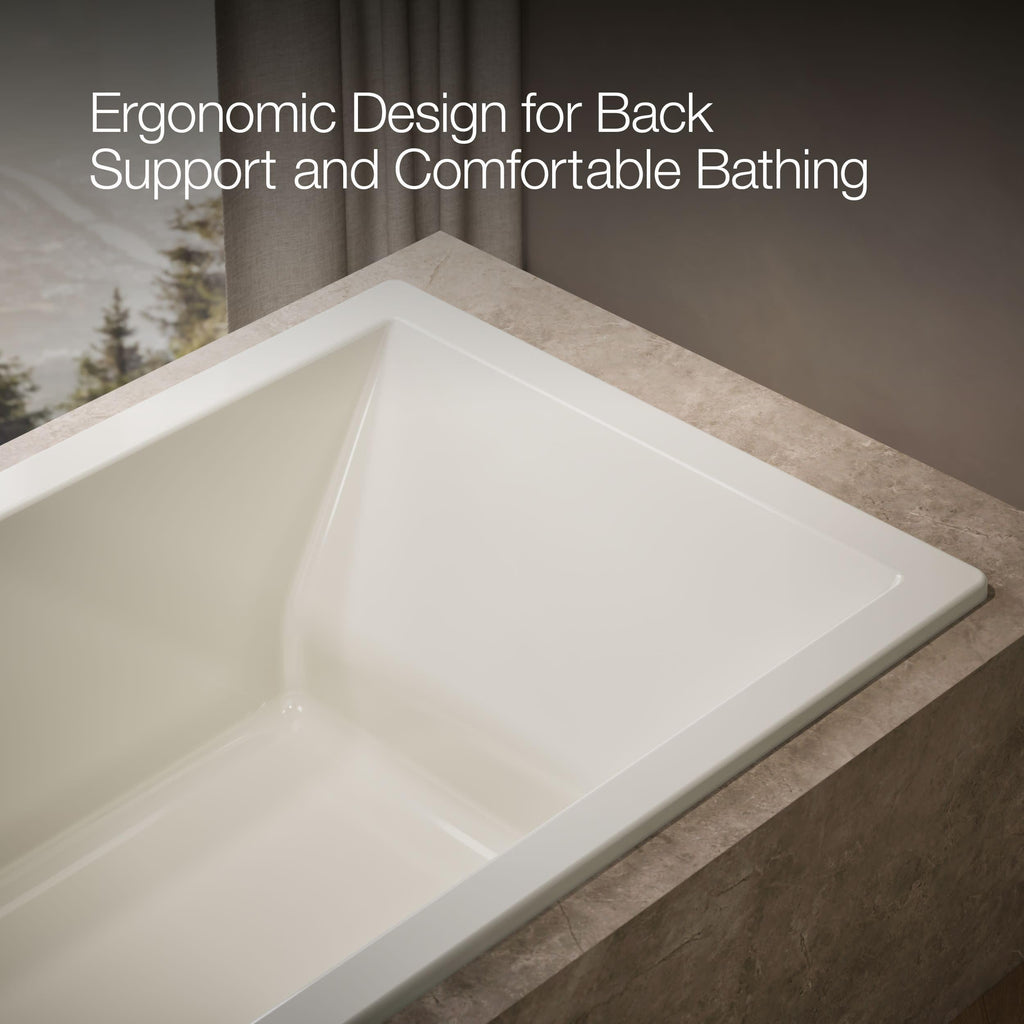 Kohler 1137-0 UnderscoreÂ® 72" x 42" drop-in bath, White