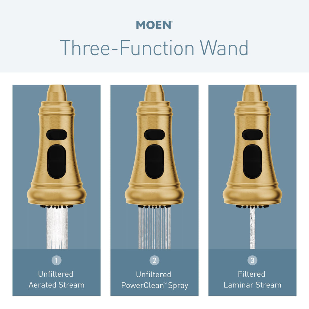 Moen Weymouth Oil Rubbed Bronze Motionsense Wave Touchless Kitchen Faucet, Traditional Spring Kitchen Sink Faucet with Pulldown Sprayer and Hands-Free Sensor, S73104EWORB