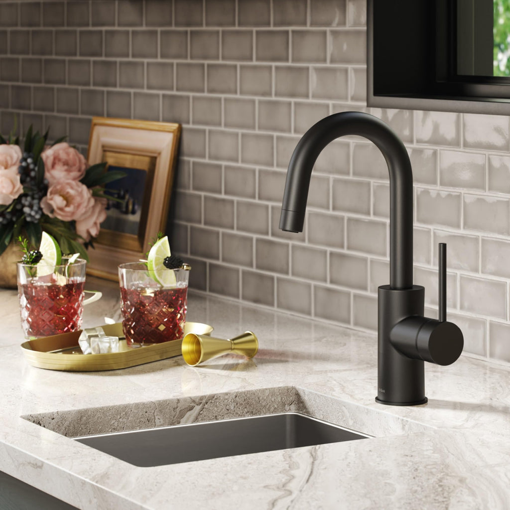 KRAUS Purita 100% Lead-Free Kitchen Water Filter Faucet in Spot Free Antique Champagne Bronze, FF-100SFACB