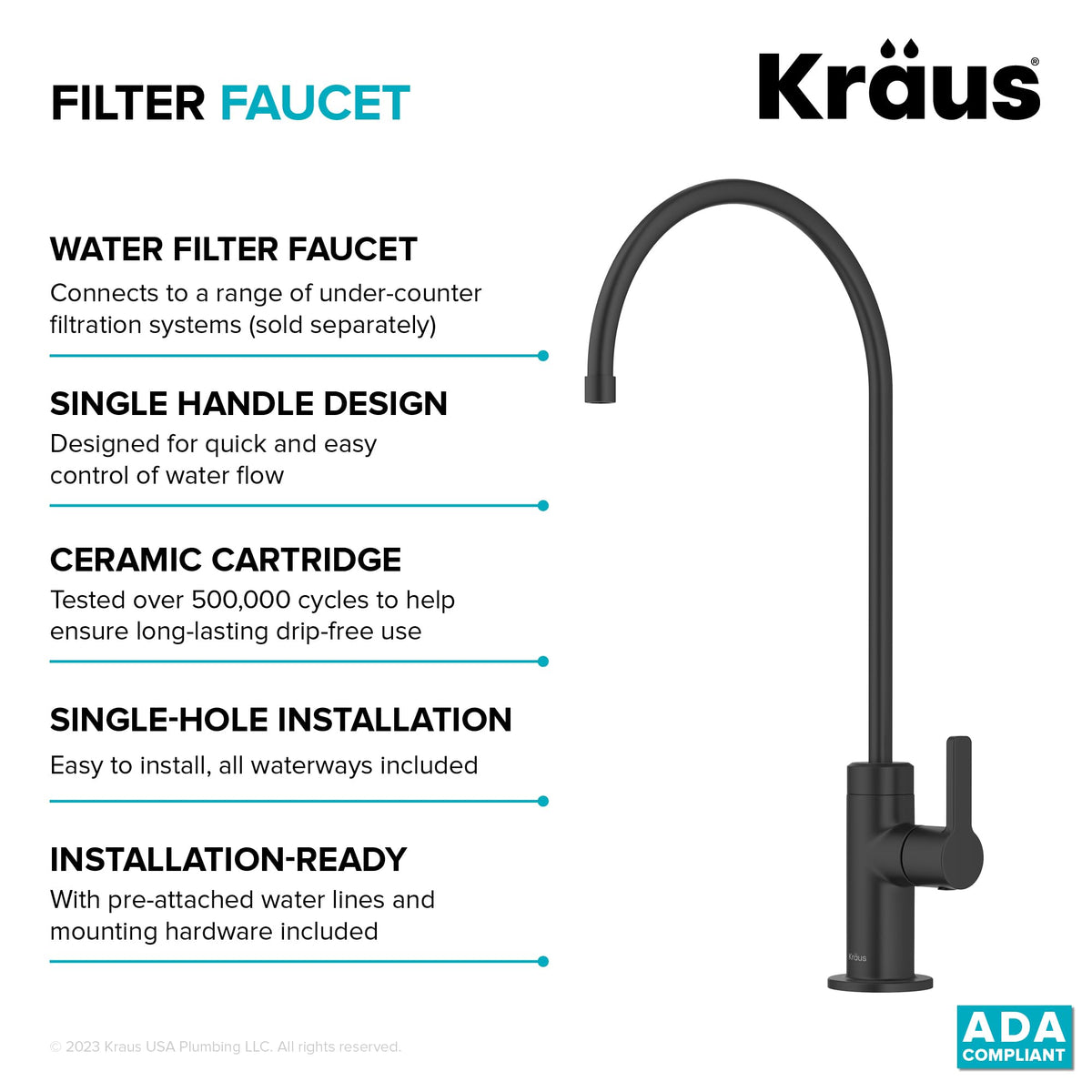 KRAUS Spot Free Stainless Steel Pull Down Kitchen Faucet KPF-2820SFS