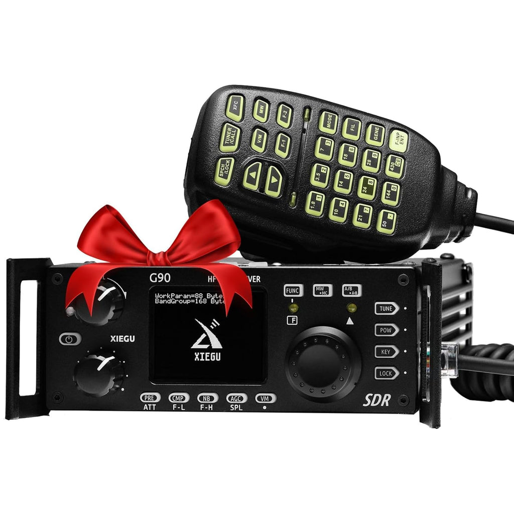 Xiegu G90 HF Radio Transceiver 20W SSB/CW/AM/FM SDR Structure with Built-in Auto Antenna Tuner
