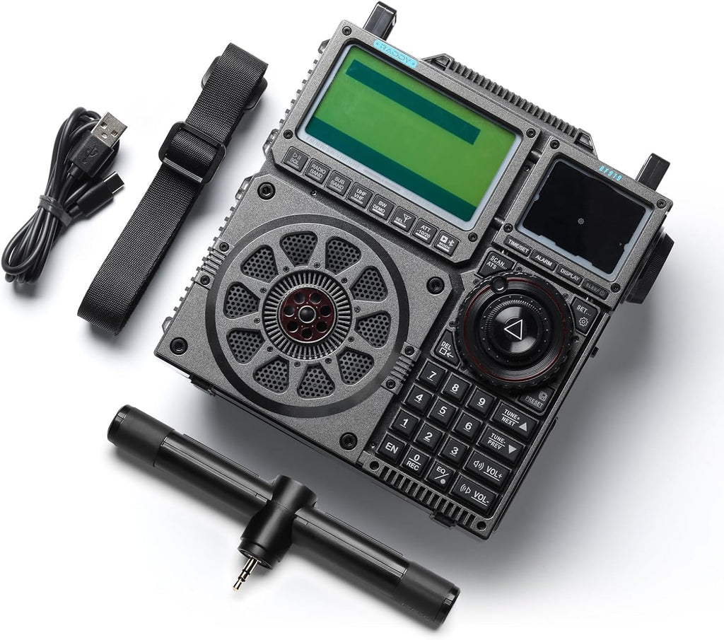 Raddy RF919 SSB Shortwave Radio Receiver, Full Band NOAA, Black