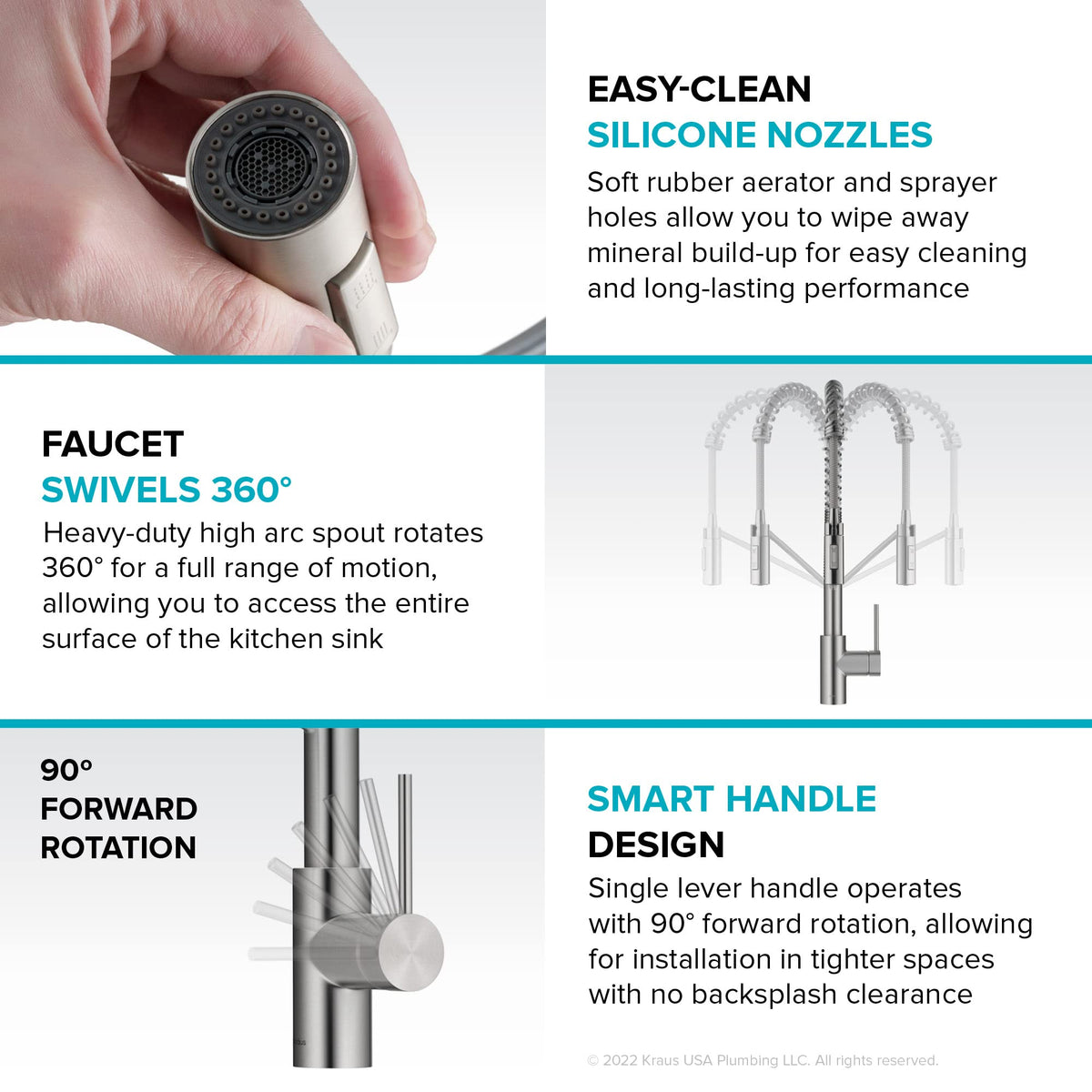 KRAUS Purita 100% Lead-Free Kitchen Water Filter Faucet in Spot Free Antique Champagne Bronze, FF-100SFACB