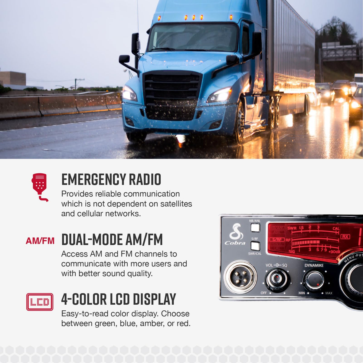 Cobra 29 LTD Chrome AM/FM Professional CB Radio - Easy to Operate, Emergency Radio, Instant Channel 9, 4-Watt Output, Full 40 Channels, Adjustable Receiver and SWR Calibration, Chrome