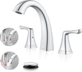 KENES Bathroom Faucets for Sink 3 Hole, Chrome 8 Inch 2 Handle Widespread