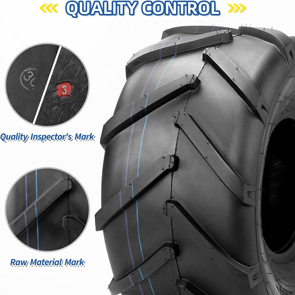 GICOOL 20x10.00-8 Ag Lug High-Traction Lawn Mower Tubeless Tire, 4 Ply