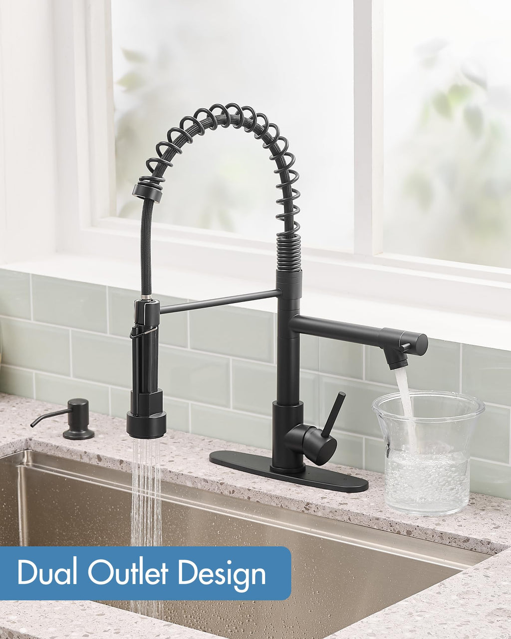 AIMADI Contemporary Kitchen Sink Faucet,Brushed Nickel Stainless Steel