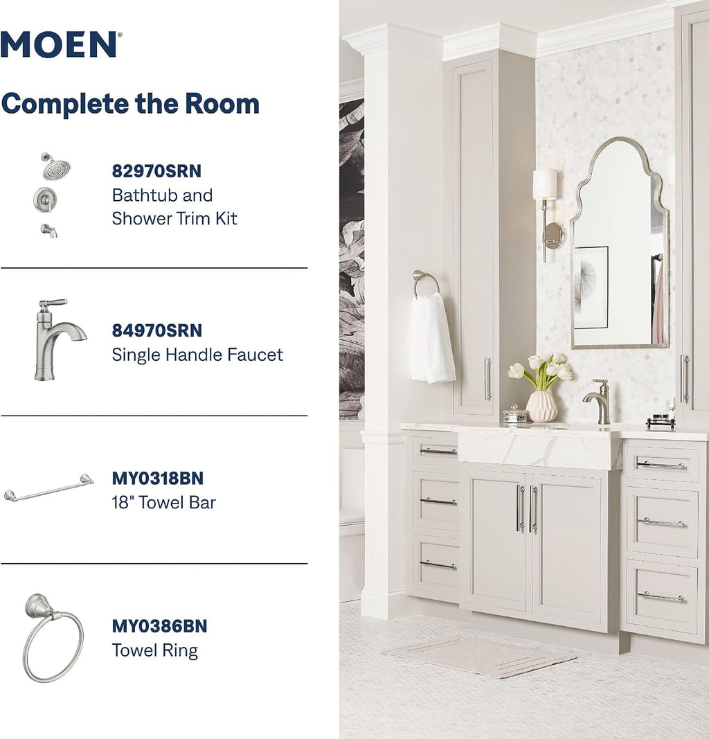 Moen 84972SRN Halle Spot Resist Brushed Nickel Widespread Faucet