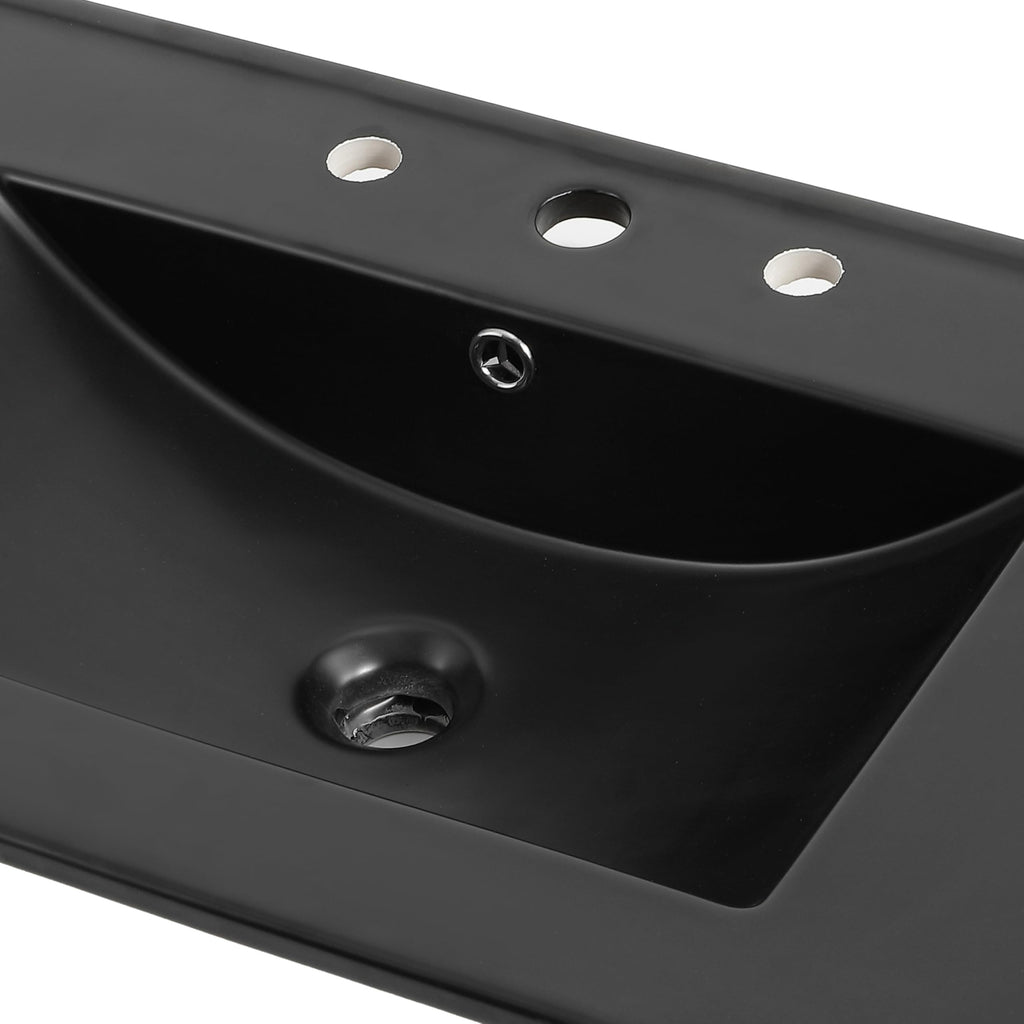 JONATHAN Y Ancillary 30" Bathroom 3-Hole Sink Top, White