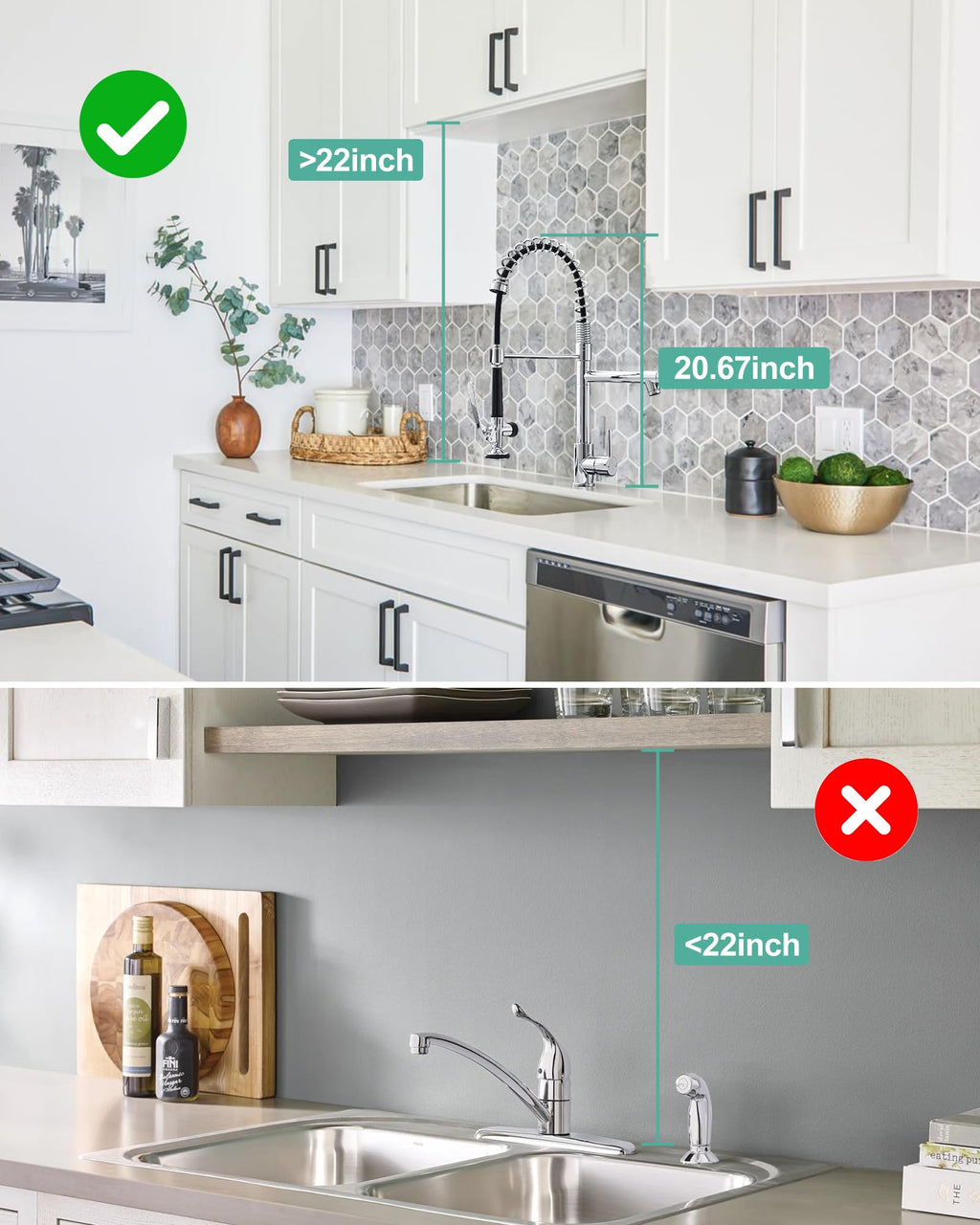 Fapully Black Kitchen Faucet,Commercial Pull Down Kitchen Sink Faucet