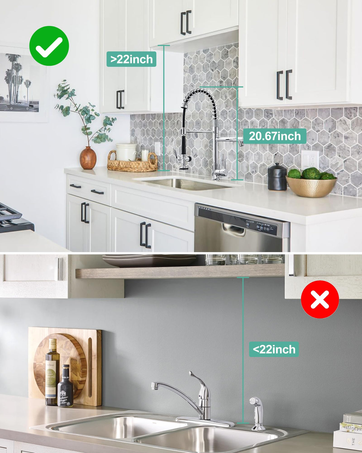 Fapully Black Kitchen Faucet,Commercial Pull Down Kitchen Sink Faucet