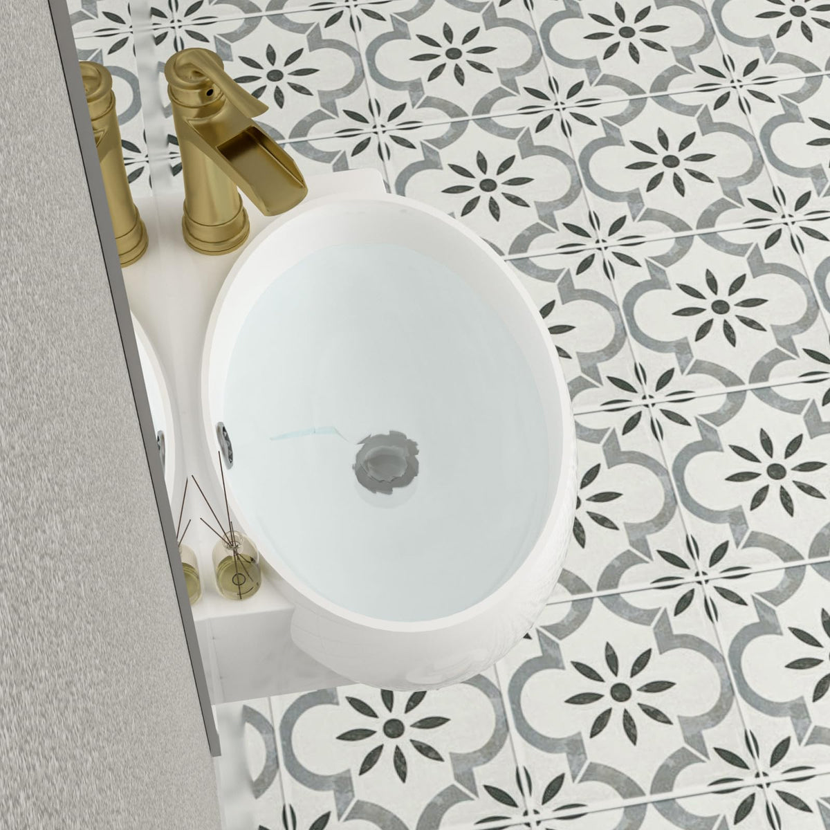 Mocoloo Bathroom Sink Undermount 22"x16" White Rectangle Porcelain Sink with Vertical Sides and Overflow Drain Under Counter Mount Ceramic Lavatory Vanity Sinks for Bathroom Interior Size 19 x 13