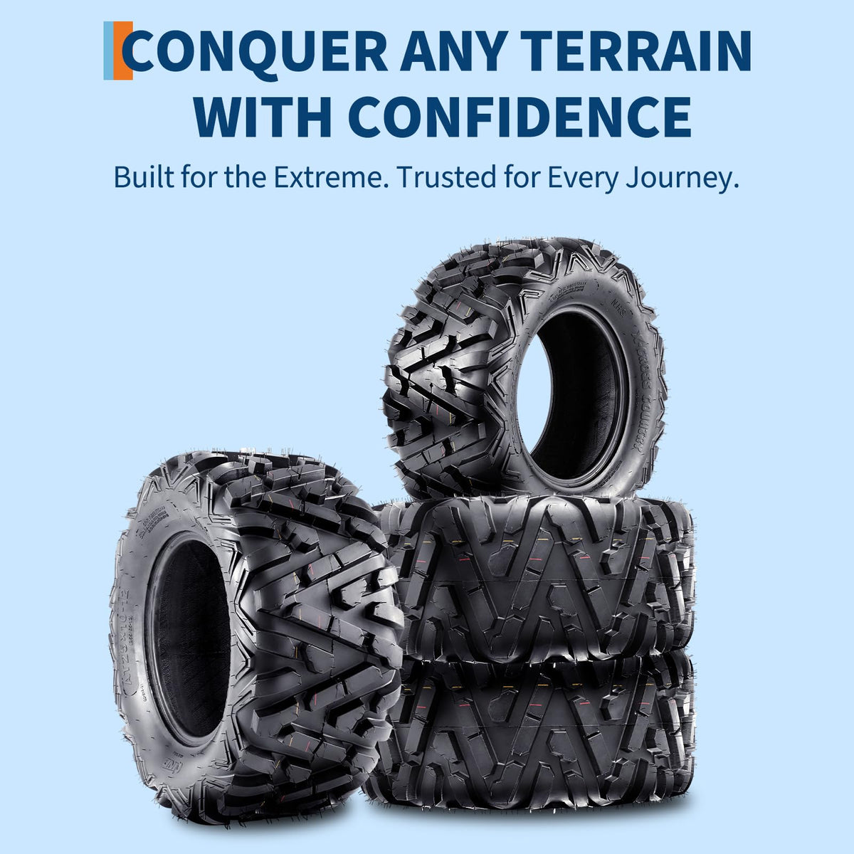 Set of 2-18x9.50-8, 4PR All-Terrain ATV/UTV Tires Tubeless