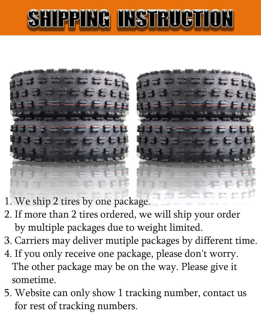 Set of 2-18x9.50-8, 4PR All-Terrain ATV/UTV Tires Tubeless