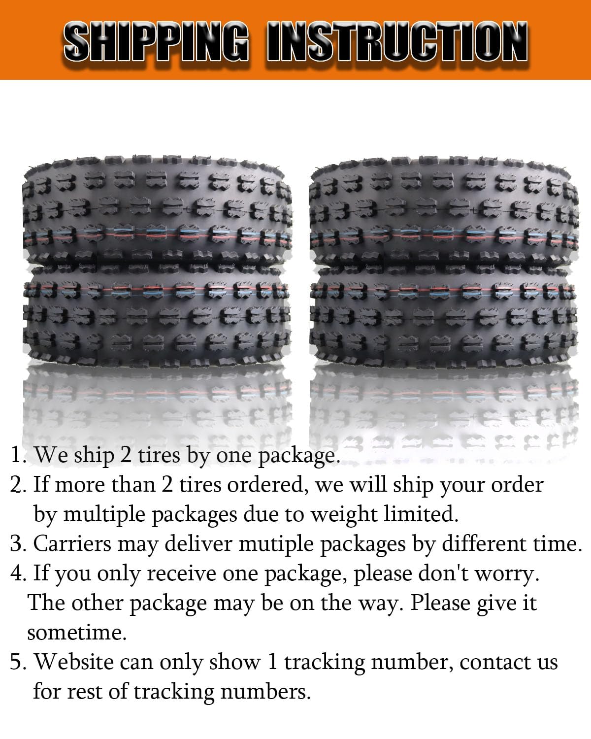 Set of 2-18x9.50-8, 4PR All-Terrain ATV/UTV Tires Tubeless