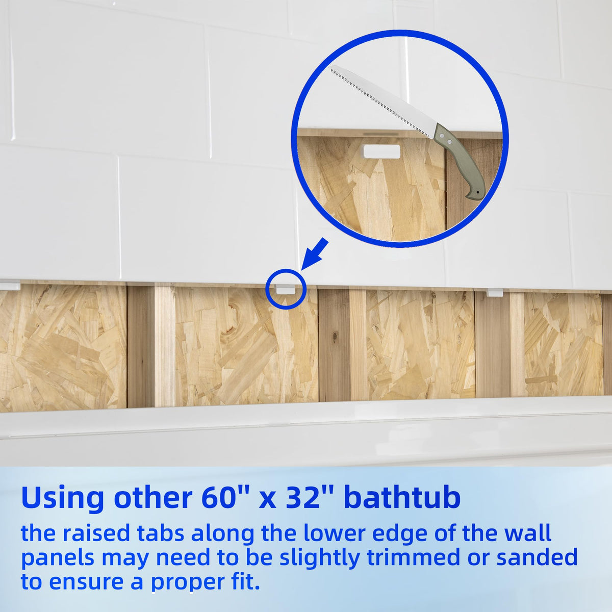 WOODBRIDGE 60â x 32â Four-Piece Direct-to-Stud Alcove Tub Surround with Left-Drain Hole Soaking Bathtub Combo in White