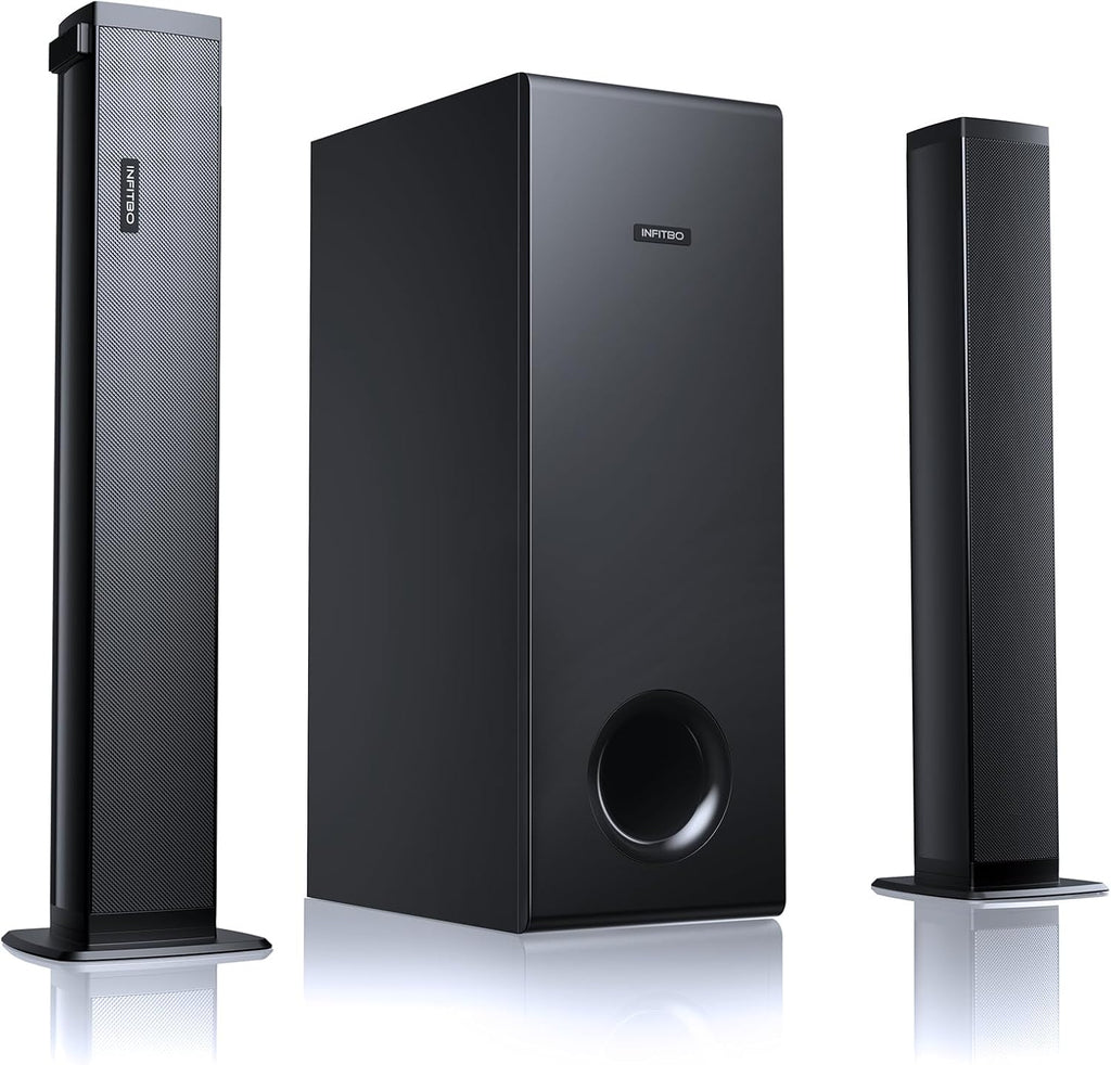 INFITBO Detachable Soundbar with Subwoofer for TV/PC: 2-in-1 with 3 Setups