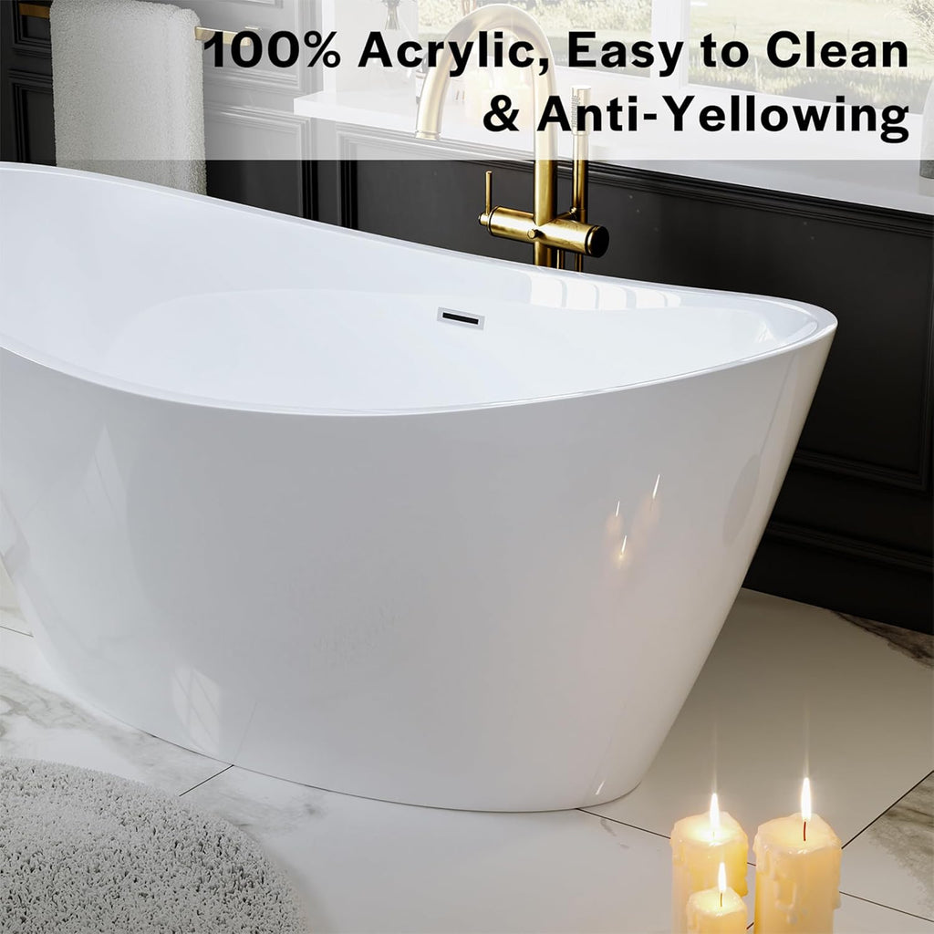 Empava Freestanding Bathtub, Acrylic Soaking Tub