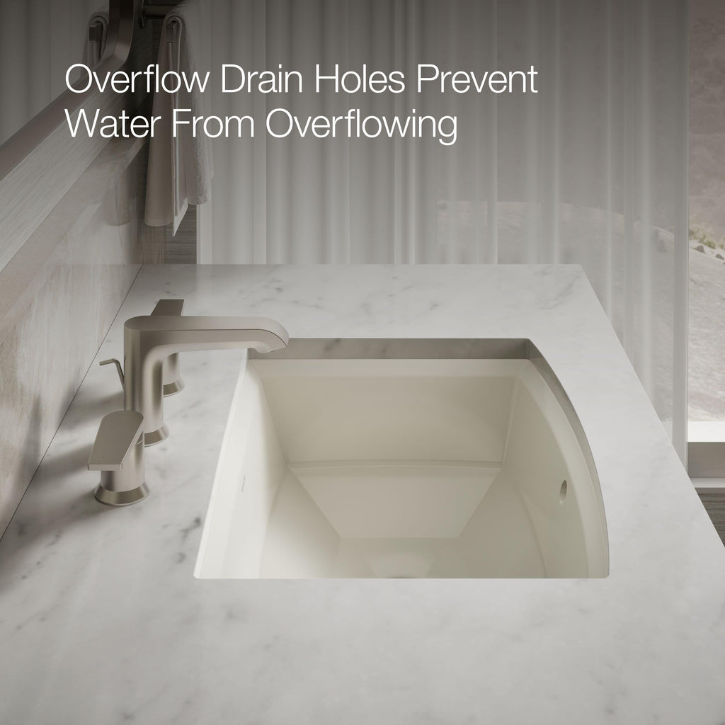 Kohler 2355-0 ArcherÂ® 20" rectangular undermount bathroom sink, White